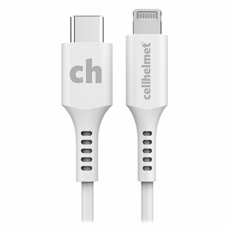 CELLHELMET Charge and Sync USB-C to Lightning Round Cable 1 Foot CABLE-R-LIGHT-TYPE-C-1